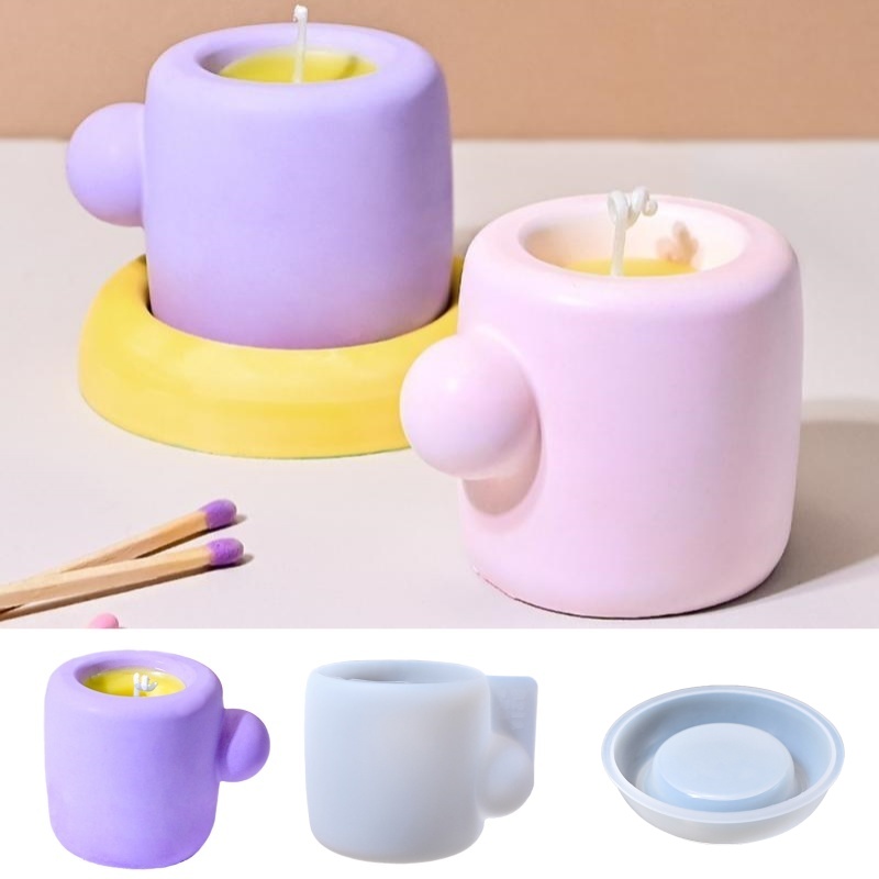 3D マグカップコースターシリコーン型 DIY かわいいアロ - Candle Containers のレビューと価格