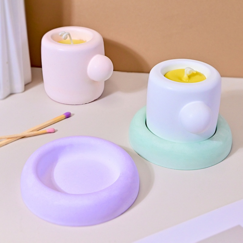3D マグカップコースターシリコーン型 DIY かわいいアロ - Candle Containers のレビューと価格