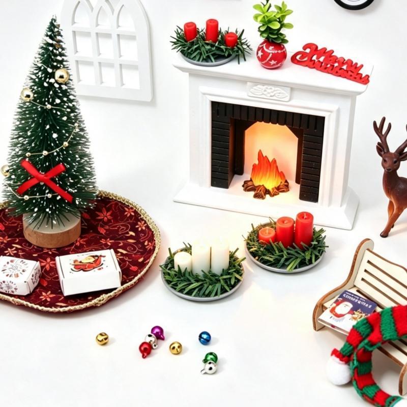 ! 1:12スケールのミニチュア・ドールハウス用クリスマスシ - Silk Candle のレビューと価格