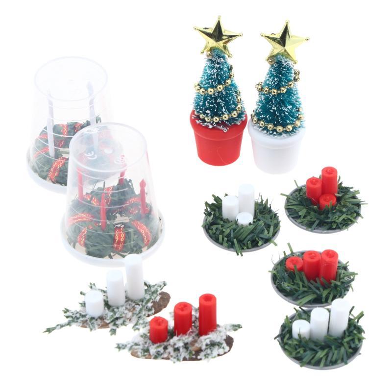 ! 1:12スケールのミニチュア・ドールハウス用クリスマスシ - Silk Candle のレビューと価格