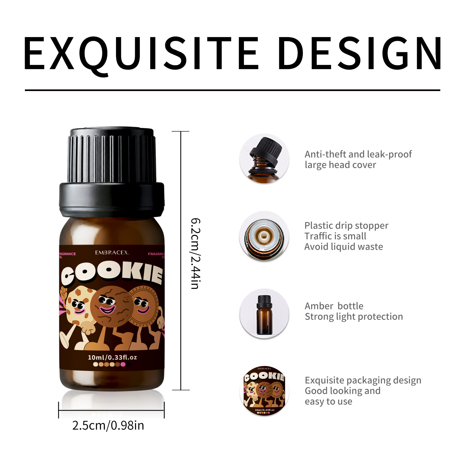 10ml クッキー型フレグランスオイル リードディフューザー - Silk Candle のレビューと価格