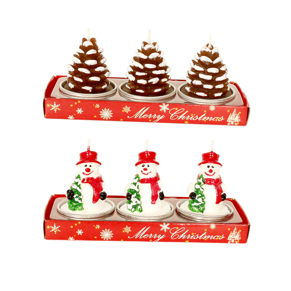 クリスマスをテーマにした、パラフィン素材の装飾品3点セット。 - Paraffin Wax のレビューと価格